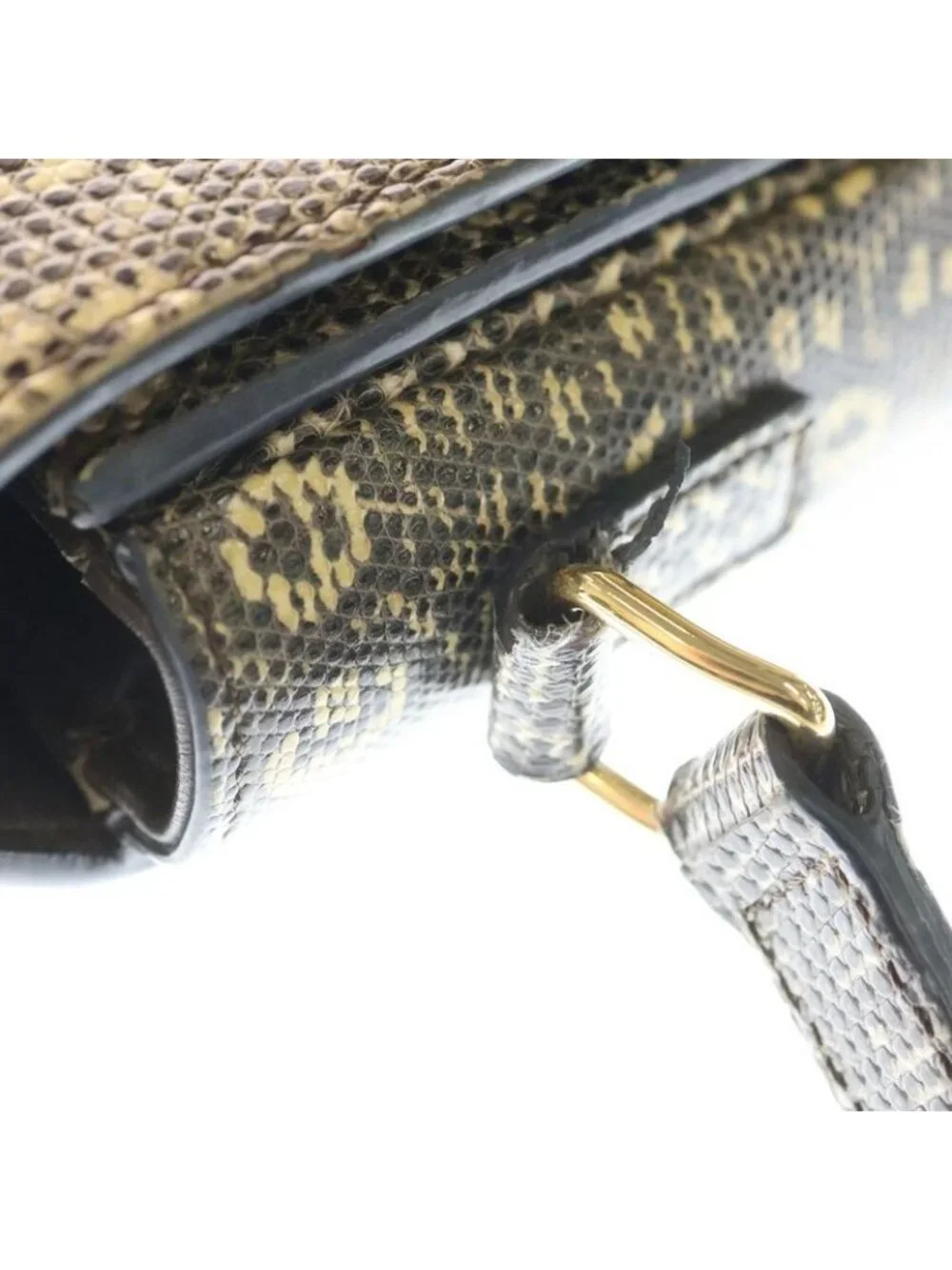 Celine Teen Triomphe Shoulder Bag White Gray Bf5 - Picture 5 of 6